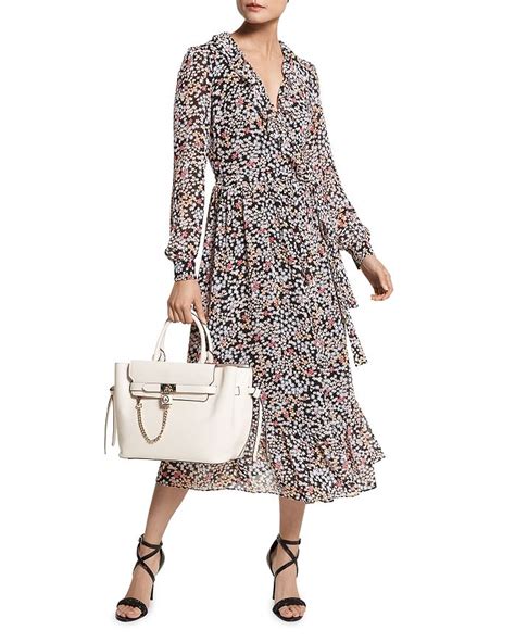 Michael Michael Kors Mod Garden Wrap Midi Dress In 